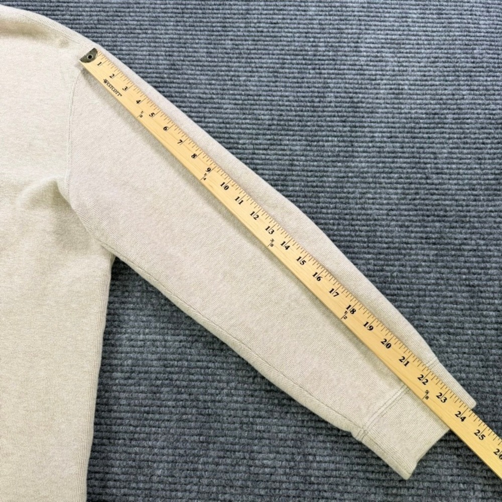 Polo Ralph Lauren Mens XL Quarter Zip Pullover Sweater Oatmeal Beige Cotton Pony - Picture 11 of 12